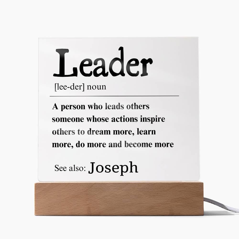 Custom Leader LED Acrylic Plaque – Unique Gift for Team Leader – view 7