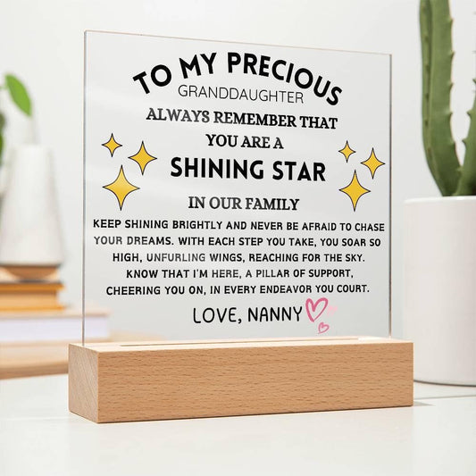 Personalized Granddaughter Acrylic Plaque Gift from Grandma