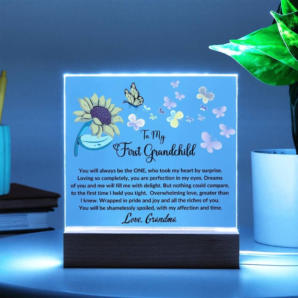 First Grandchild acrylic plaque gift for new grandma – view 5
