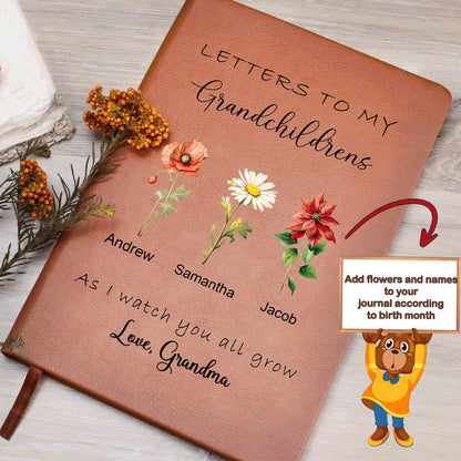 Grandchildren Birth month flowers journal