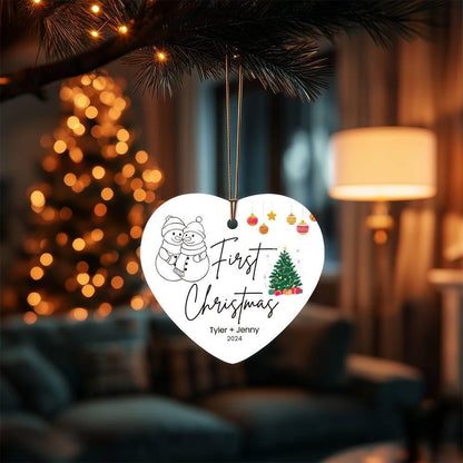 2024 First Christmas as Mr & Mrs Personalized ornament – New Couple – view 6
