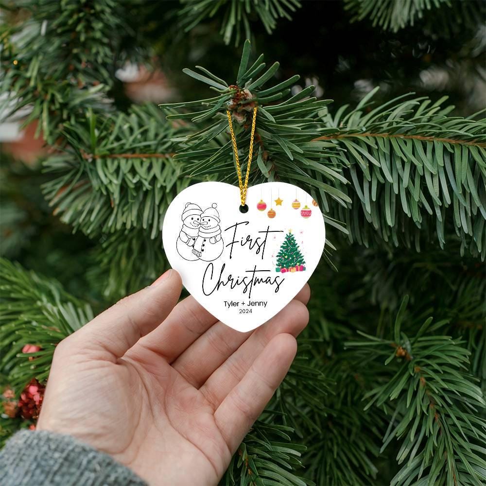 2024 First Christmas as Mr & Mrs Personalized ornament – New Couple – view 2