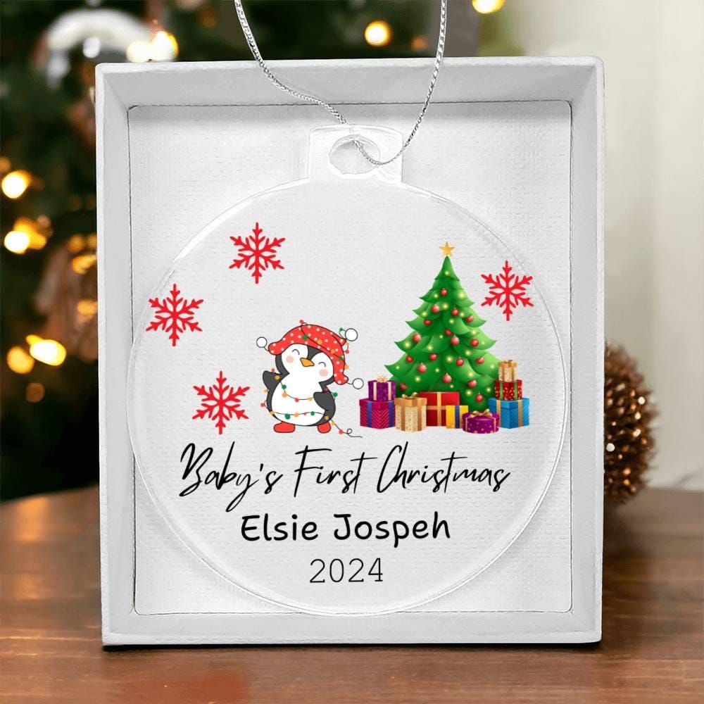 2024 Baby's First Christmas Personalized Ornament – New Parents Gift – view 3