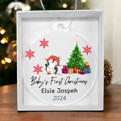 2024 Baby's First Christmas Personalized Ornament – New Parents Gift – view 3