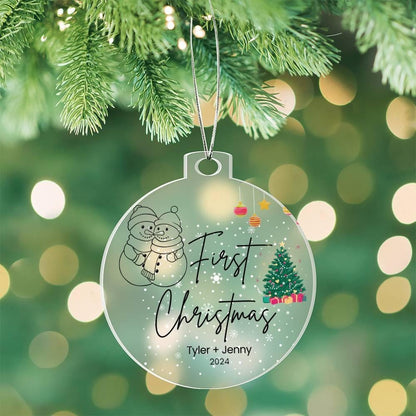 2024 First Christmas as Mr & Mrs Personalized ornament – New Couple – view 4