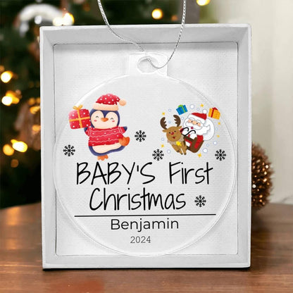 Baby's First Christmas Heart Ornament 2024 - Newborn Keepsake Gift – view 4