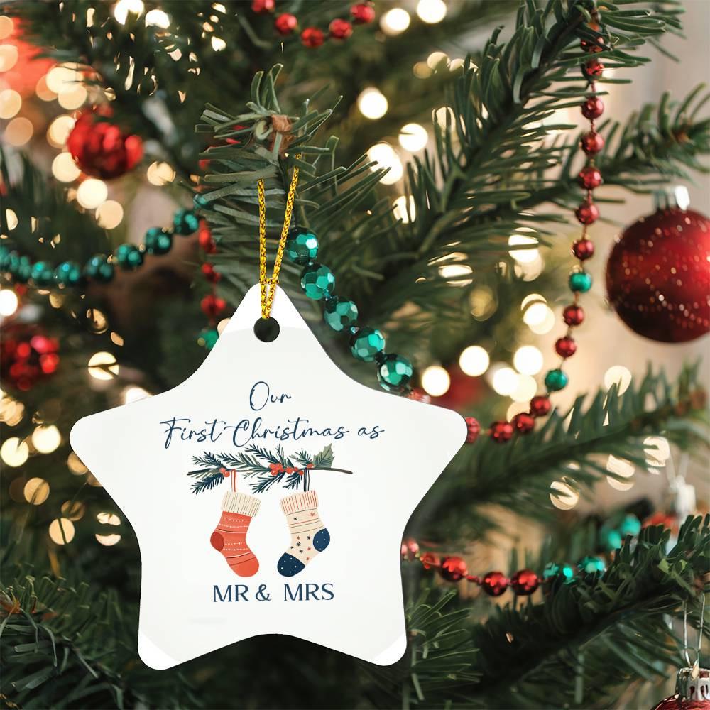 2024 Our First Christmas Mr & Mrs Ornament – Newlywed Couple Ornaments – view 5