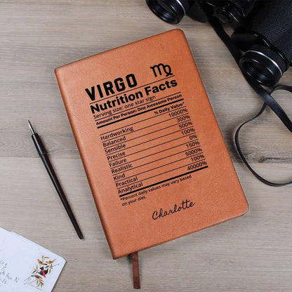 Personalized Virgo Nutrition Facts Journal – Astrology Gifts – view 7