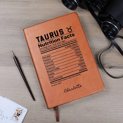 Taurus nutrition facts Personalized Leather Journal – Gifts for Taurus – view 9