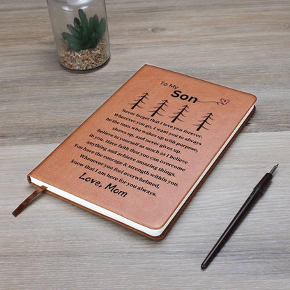 Personalized Leather Journal Gift for Son – Gift from mom – view 10