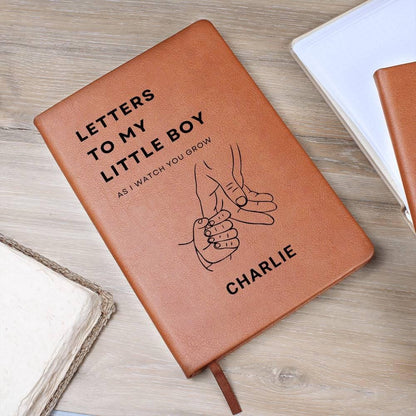 Personalized Letters to My Little Boy leather Journal – view 9