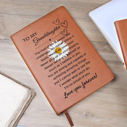 To My Granddaughter Personalized Leather Journal – Custom Name Journal – view 10