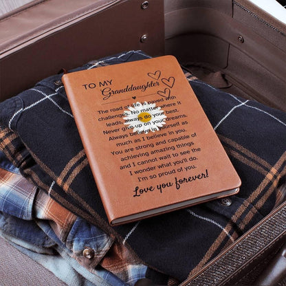 To My Granddaughter Personalized Leather Journal – Custom Name Journal – view 3