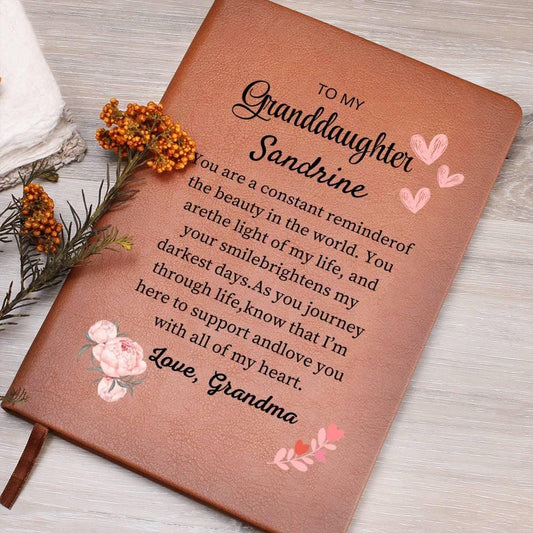 To My Granddaughter Personalized Journal – Granddaughter Christmas