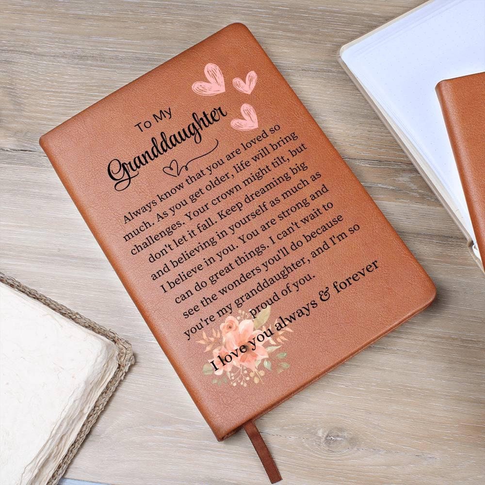 Granddaughter Personalized Leather Journal – view 2