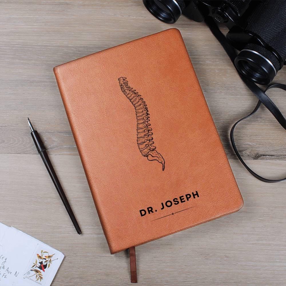 Chiropractor Personalized Vegan Leather Journal – Chiropractor Grad – view 2