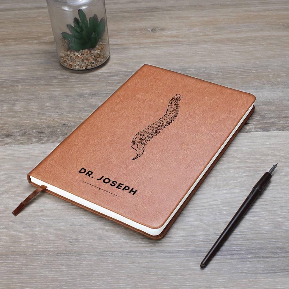 Chiropractor Personalized Vegan Leather Journal – Chiropractor Grad – view 10