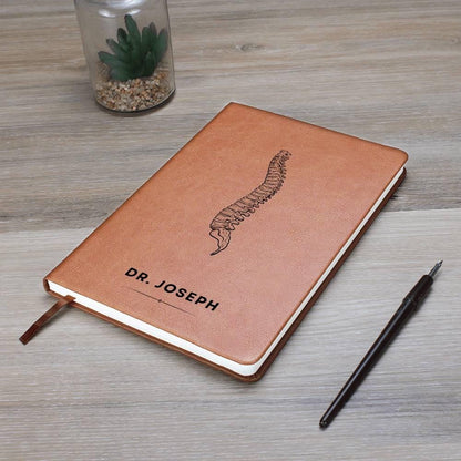 Chiropractor Personalized Vegan Leather Journal – Chiropractor Grad – view 10