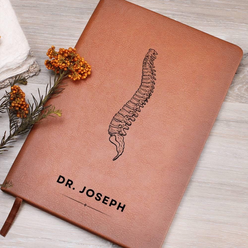 Chiropractor Personalized Vegan Leather Journal – Chiropractor Grad – view 8