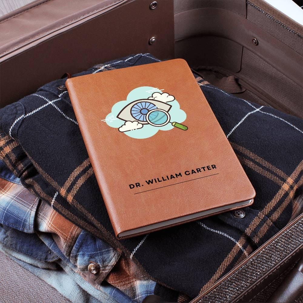 Optician Personalized Leather Journal – Gift for Eye Doctor – view 9