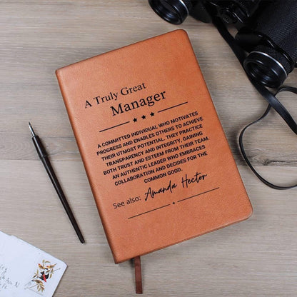 Personalized Manager Leather Journal Gift – Custom Boss Appreciation – view 10