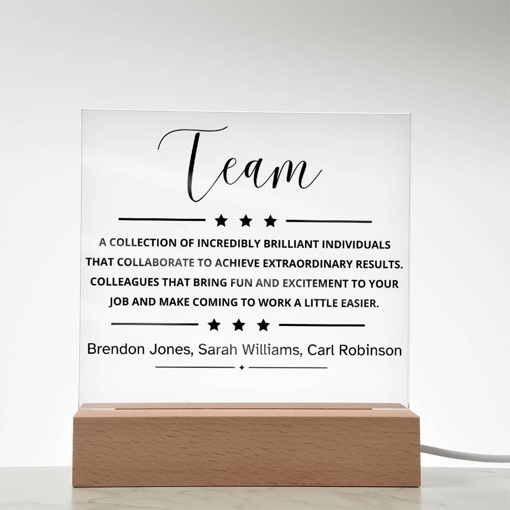 Personalized Team LED Acrylic Plaque – Employee Appreciation Gift – view 8