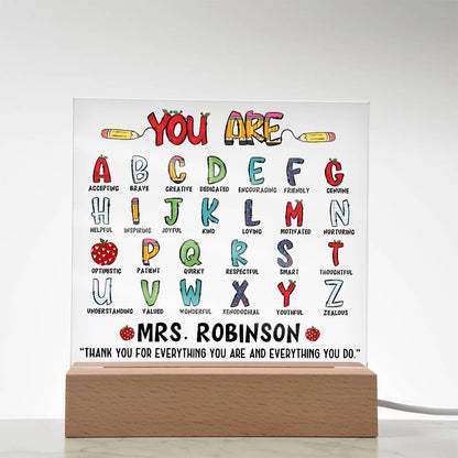 Personalized Teacher Acrylic Plaque – Kindergarten Teacher Gift – view 10