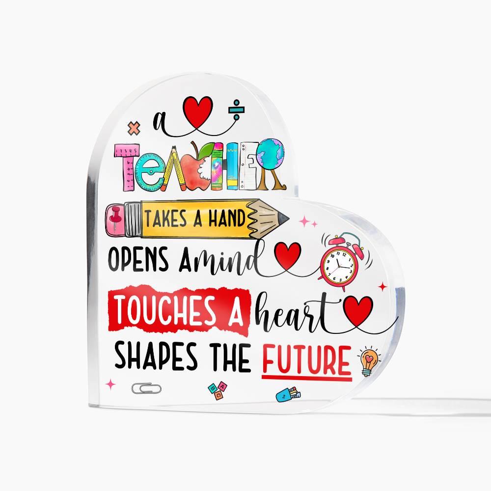 Personalized Teacher Heart Acrylic Plaque – End of year Gift – view 2