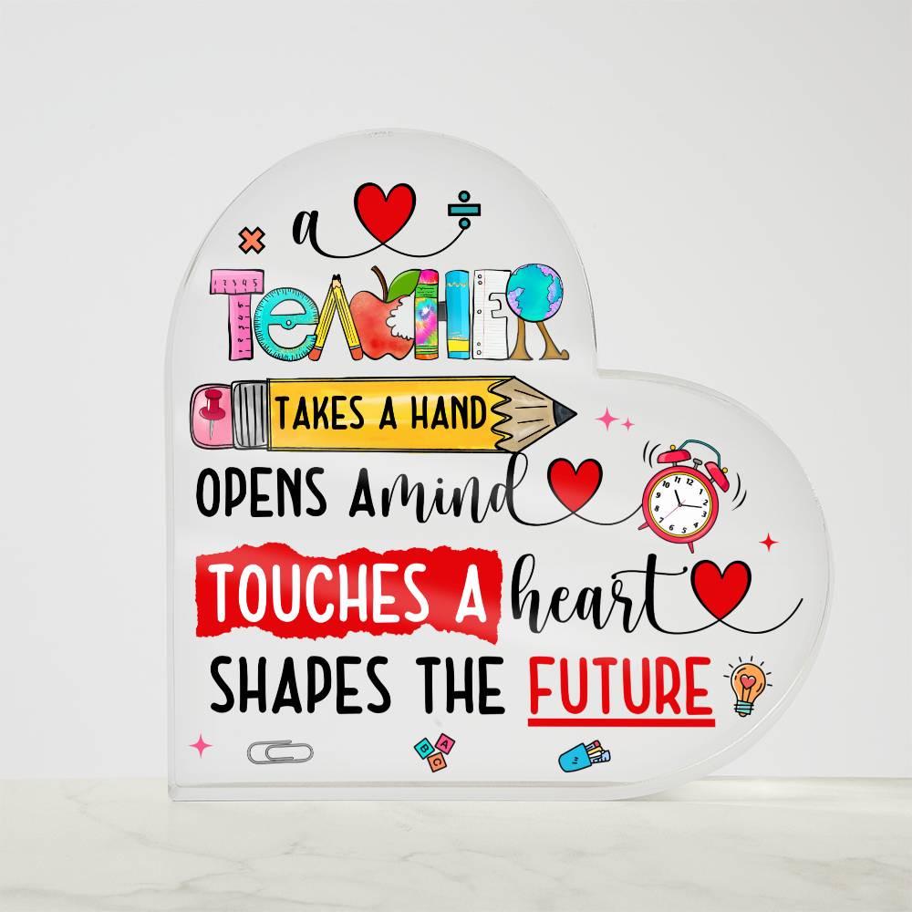 Personalized Teacher Heart Acrylic Plaque – End of year Gift – view 4