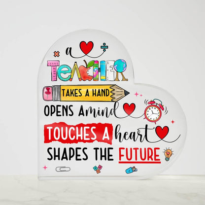 Personalized Teacher Heart Acrylic Plaque – End of year Gift – view 4