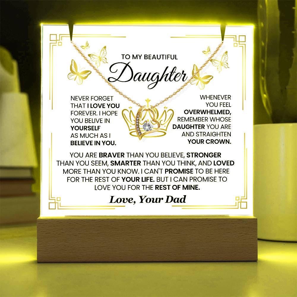 Personalized Daughter Keepsake Bundle Acrylic Plaque and Forever Love – view 6