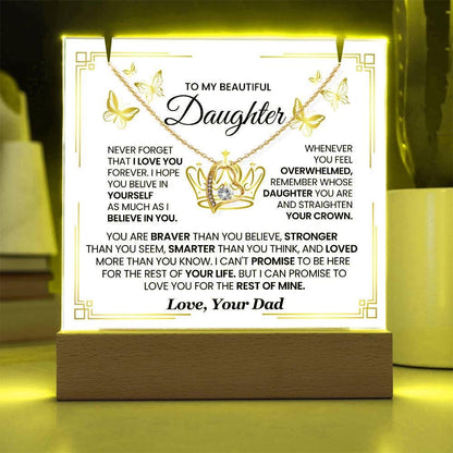 Personalized Daughter Keepsake Bundle Acrylic Plaque and Forever Love – view 6