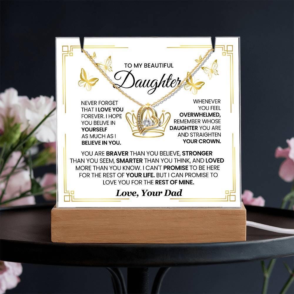 Personalized Daughter Keepsake Bundle Acrylic Plaque and Forever Love – view 9