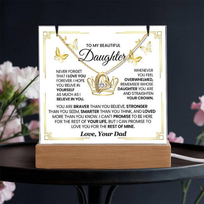 Personalized Daughter Keepsake Bundle Acrylic Plaque and Forever Love – view 9