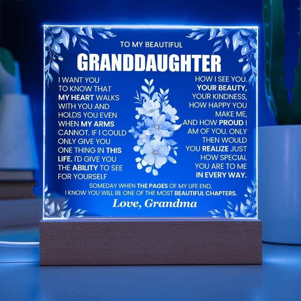 To My Granddaughter Acrylic Plaque – Granddaughter Gift from Grandma – view 3