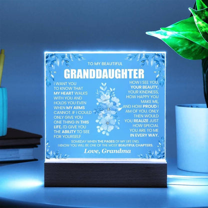To My Granddaughter Acrylic Plaque – Granddaughter Gift from Grandma – view 10