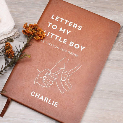 Custom Leather Journal Letters to my Little Boy As I watch you grow – view 2