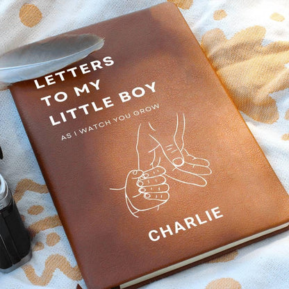 Custom Leather Journal Letters to my Little Boy As I watch you grow