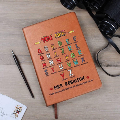Personalized Teacher appreciation Journal – Gift from Student
