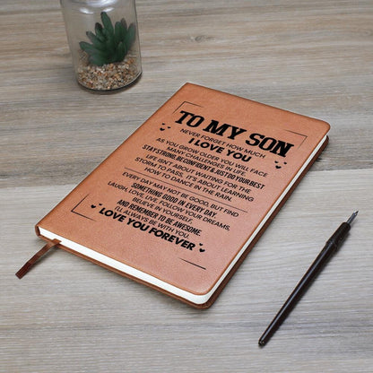 Personalized Leather Journal Gift for Son – Gift from mom – view 10