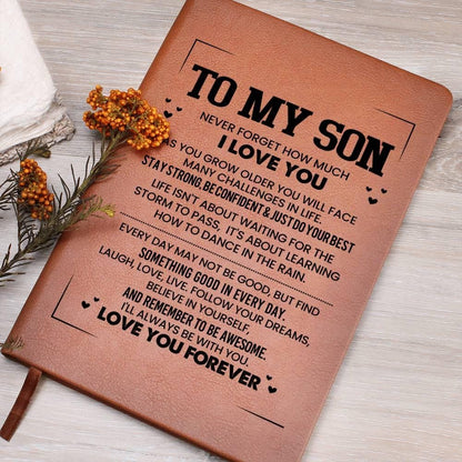 Personalized Leather Journal Gift for Son – Gift from mom