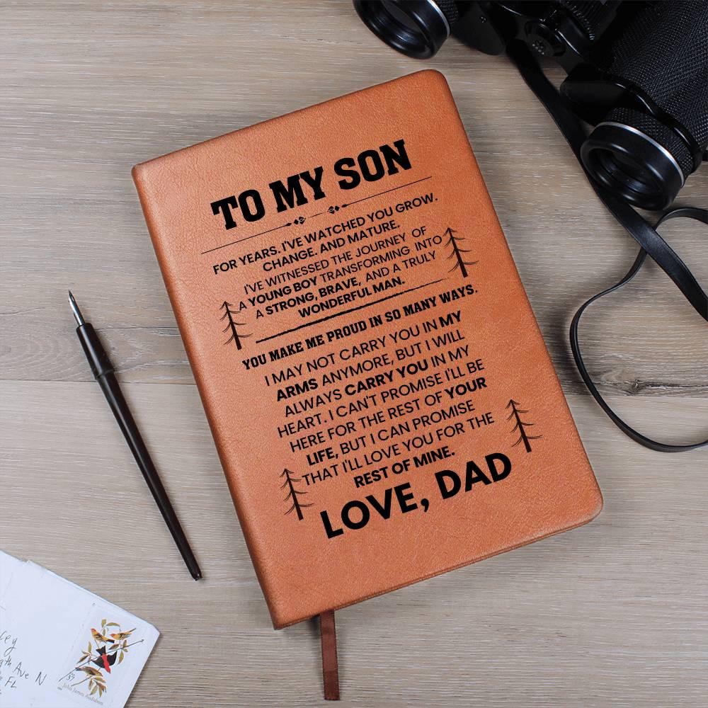 Personalized Son Leather Journal – Son Birthday Gift from Mom – view 8