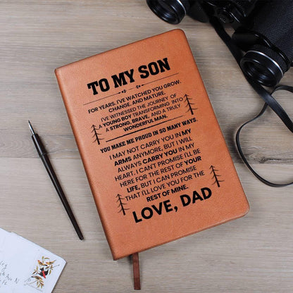 Personalized Son Leather Journal – Son Birthday Gift from Mom – view 8