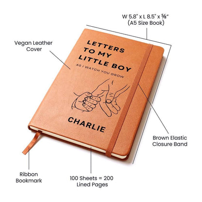 Personalized Letters to My Little Boy leather Journal – view 4