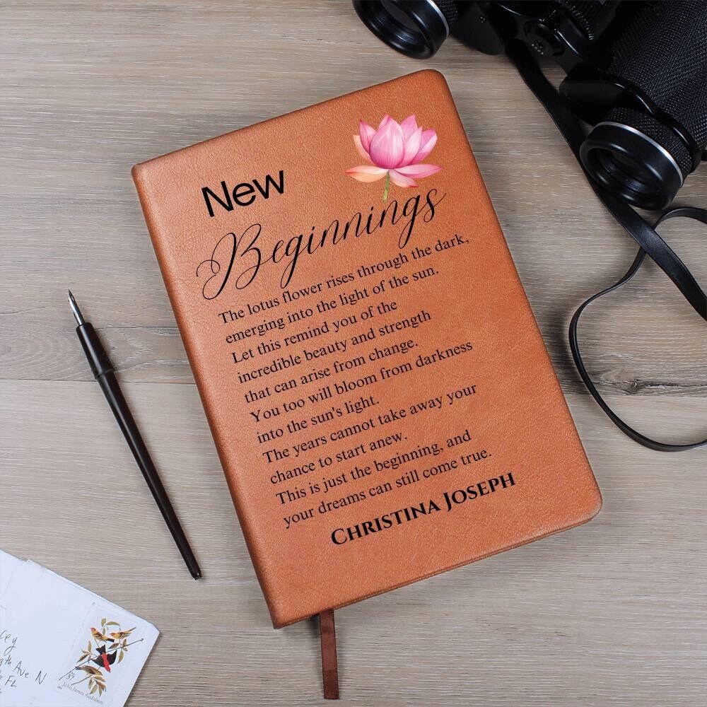 Personalized New beginnings Journal – Starting over gift