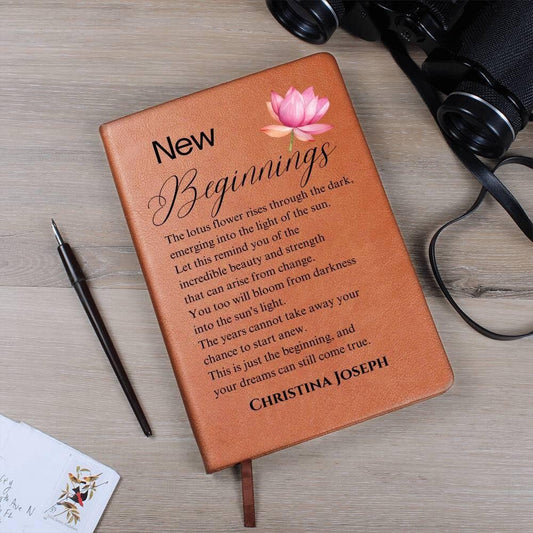Personalized New beginnings Journal – Starting over gift