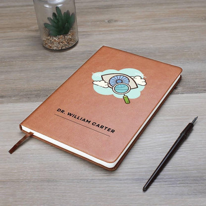 Optician Personalized Leather Journal – Gift for Eye Doctor – view 10