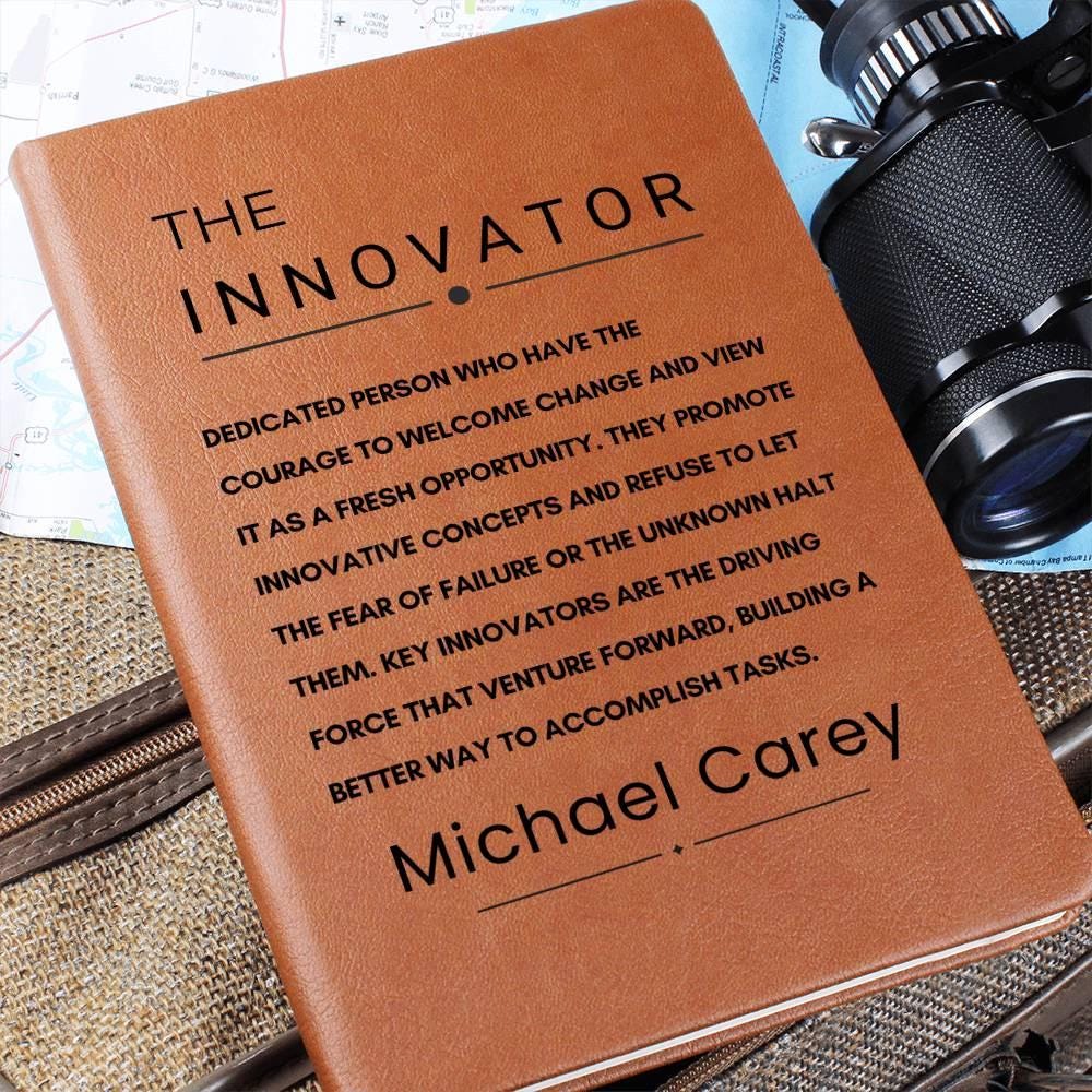 Personalized Innovator Leather Journal – Difference maker Gift