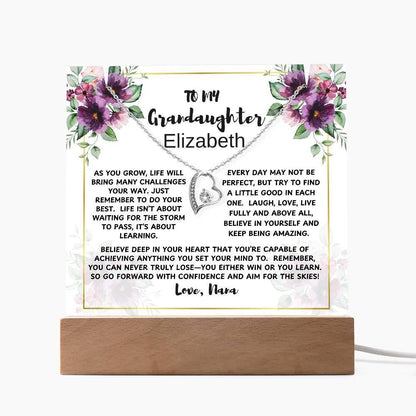 For Granddaughter Floral personalized Acrylic plaque gifts – view 10
