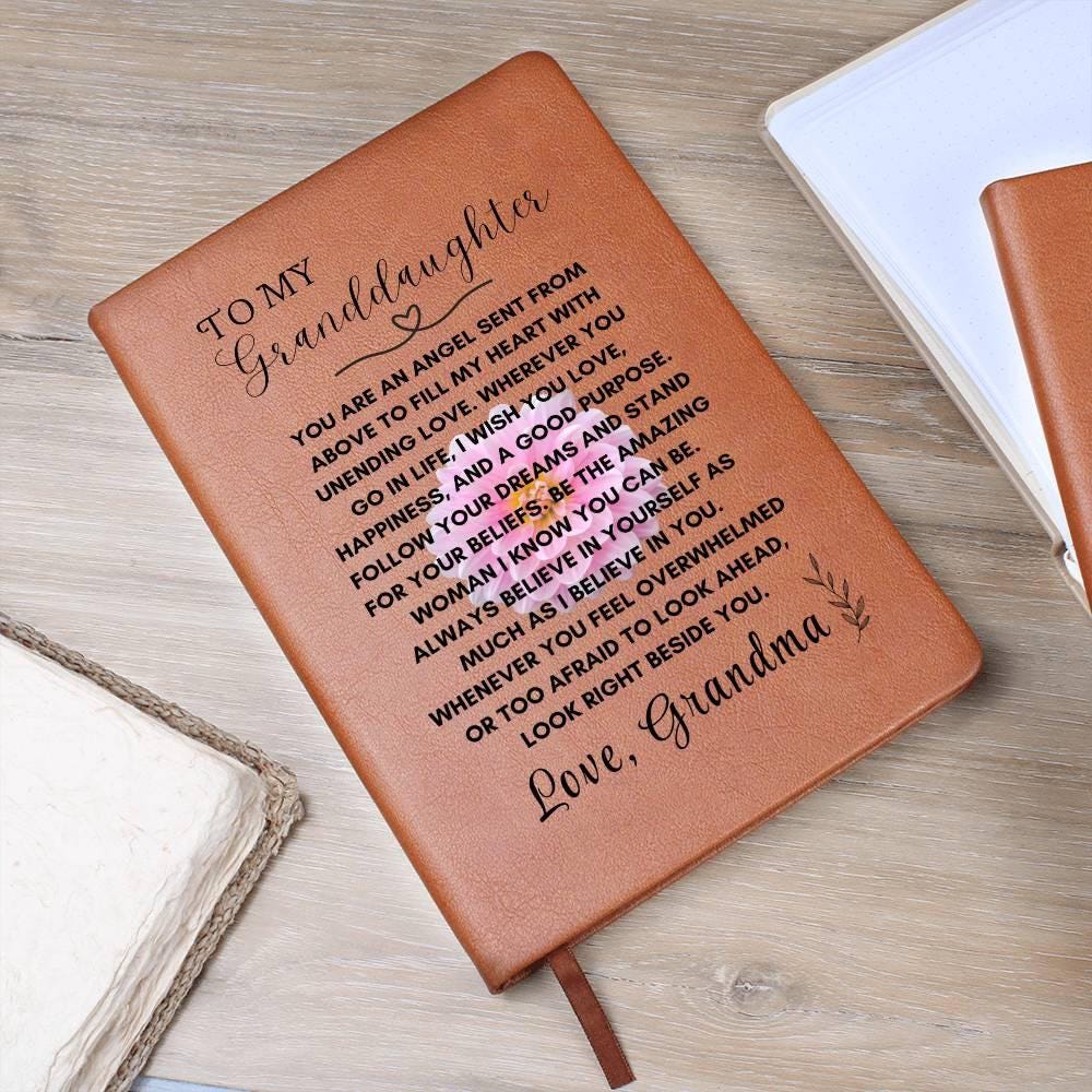 To My Granddaughter Floral Personalized Journal – Birthday Gifts – view 9